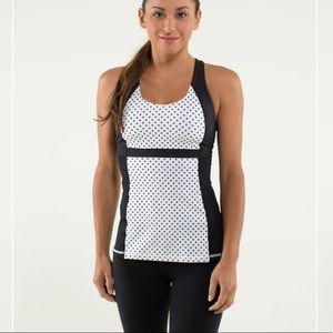 Lululemon | Run fast track tank mod dot print